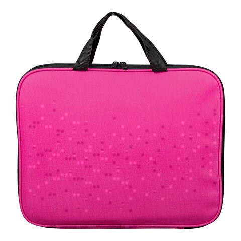 Папка на молнии с ручками STAFF EVERYDAY, А4, полиэстер, ярко-розовая, 270734 270734