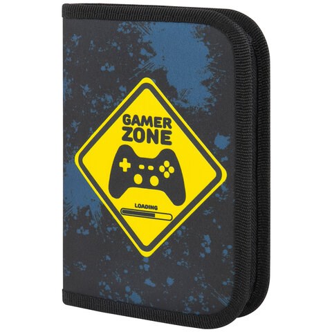 Пенал ПИФАГОР, 1 отделение, полиэстер, 19х13 см, "Game Zone", 271511 271511