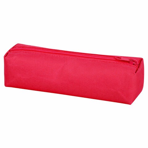 Пенал-тубус ПИФАГОР на молнии, ткань, красный, 20х5 см, 272256 272256