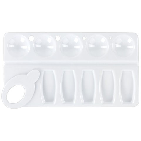 Палитра для рисования ПИФАГОР белая, пластиковая, прямоугольная, 10 ячеек, 227809 227809