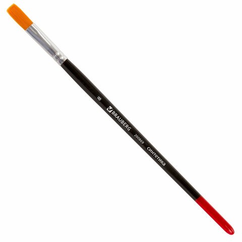 Кисть BRAUBERG синтетика, плоская, №8, 200869 200869