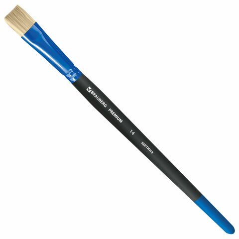 Кисть щетина, плоская № 14, BRAUBERG PREMIUM, 200998 200998
