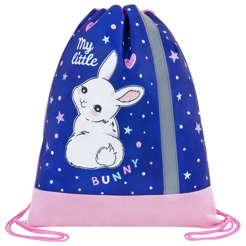 Мешок для обуви ЮНЛАНДИЯ, плотный, светоотражающая полоса, 46х36 см, "Fluffy tail", 272409 272409