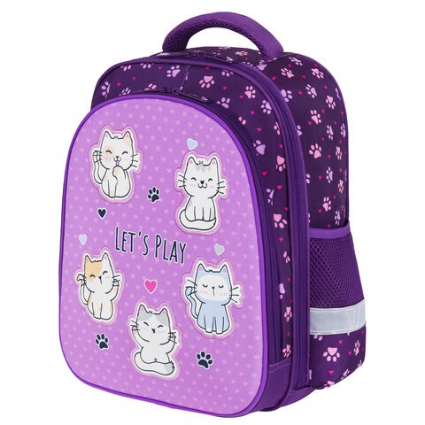 Ранец BRAUBERG KIDS STANDARD, 2 отделения, "Playing kittens", 36х28х14 см, 272038 272038