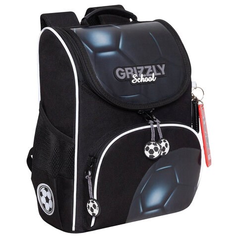 Ранец GRIZZLY анатомическая спинка, с мешком для обуви, для мальчиков, BALL, 33х25х13 см, RAm-485-5/1 272795