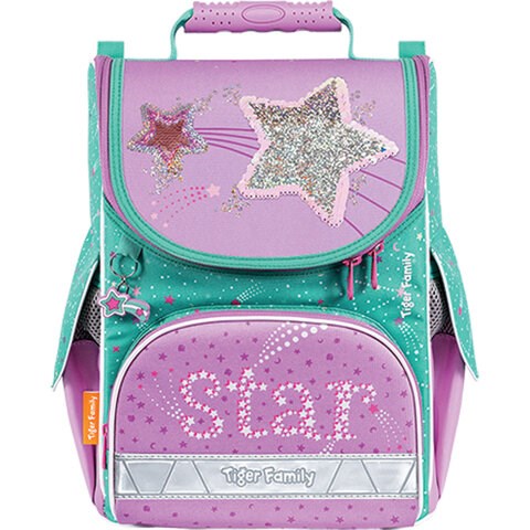 Ранец TIGER FAMILY для начальной школы, Nature Quest, "Shooting Stars", 35х31х19 см, 270206 270206