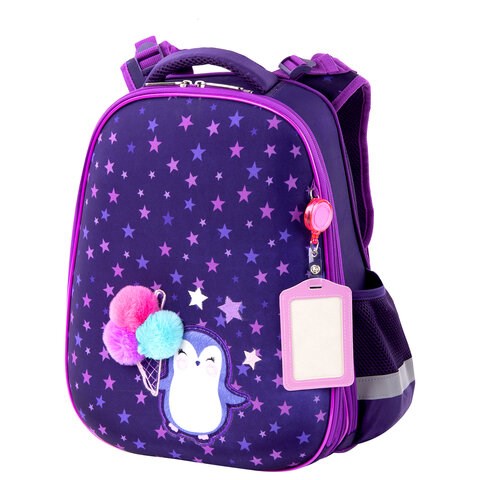 Ранец ЮНЛАНДИЯ EXTRA, с дополнительным объемом, "Penguin", 38х29х18 см, 270673 270673