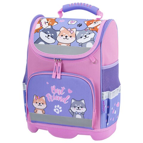 Ранец ЮНЛАНДИЯ WISE, 1 отделение, 3 кармана, устойчивое дно, Best fellows, 37х29х15 см, 273161 273161