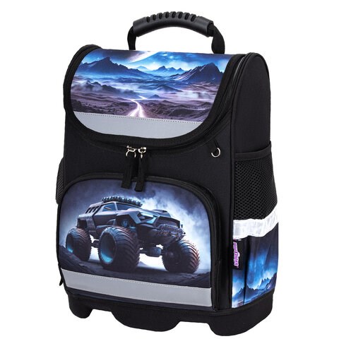 Ранец ЮНЛАНДИЯ WISE, 1 отделение, 3 кармана, устойчивое дно, Space driver, 37х29х15 см, 273163 273163