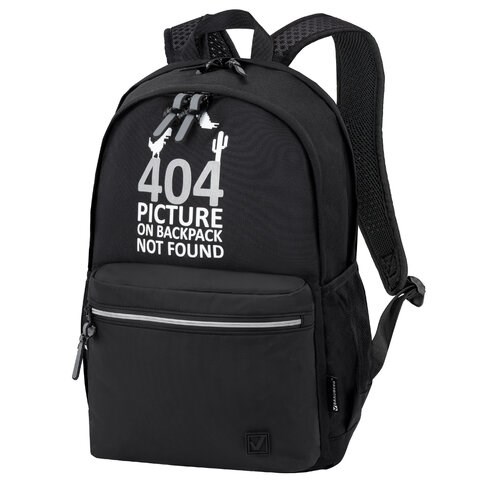 Рюкзак BRAUBERG FASHION CITY универсальный, 2 отделения, Not found, черный, 46х31х15 см, 272571 272571