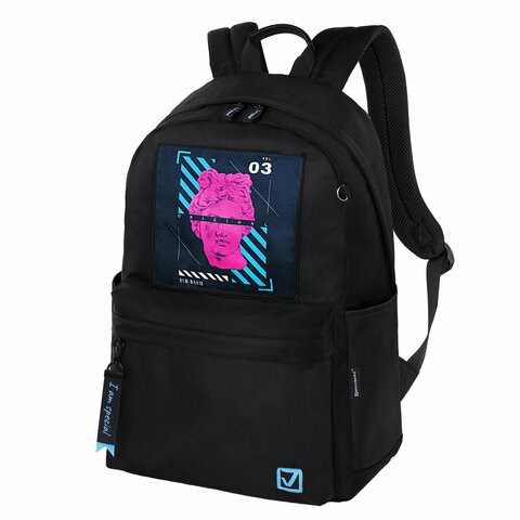 Рюкзак BRAUBERG FASHION CITY универсальный, карман-антивор, "The original", черный, 44х31х16 см, 271674 271674