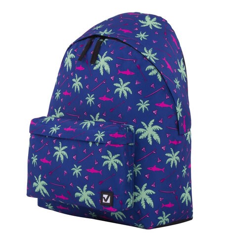 Рюкзак BRAUBERG СИТИ-ФОРМАТ универсальный, "Palm trees", разноцветный, 41х32х14 см, 228864 228864