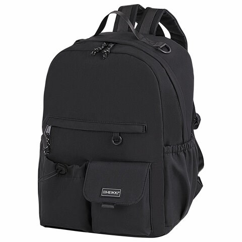 Рюкзак HEIKKI EDITION (ХЕЙКИ) универсальный, 6 карманов, черный, 42х30х14 см, 272540 272540
