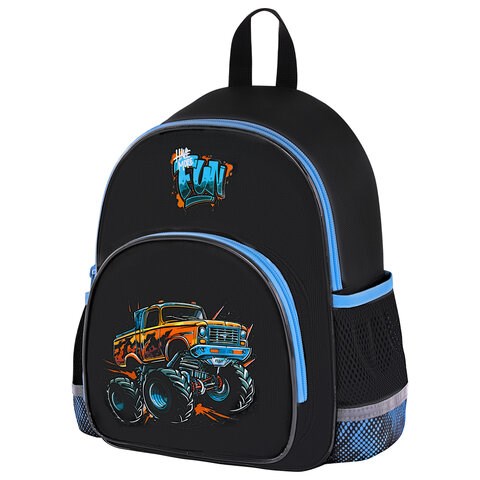 Рюкзак BRAUBERG KIDS PLAY детский, 1 отделение, 3 кармана, Funny wheels, 29х23х12 см, 273149 273149