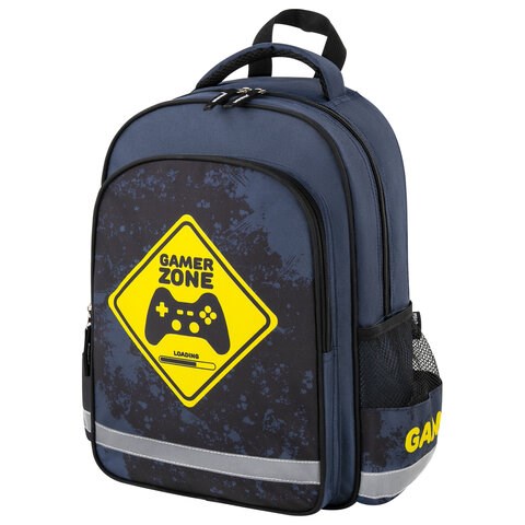 Рюкзак ПИФАГОР SCHOOL, 1 отделение, 3 кармана, "Game zone", 38x28х14 см, 271407 271407
