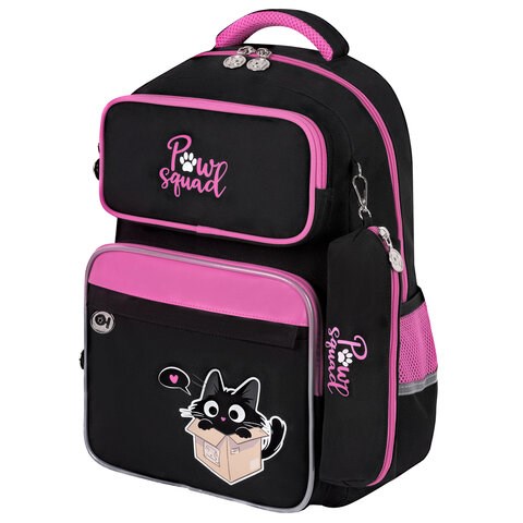 Рюкзак ЮНЛАНДИЯ COMPLETE с пеналом в комплекте, эрго-спинка, "Box cat", 42х29х14 см, 273120 273120