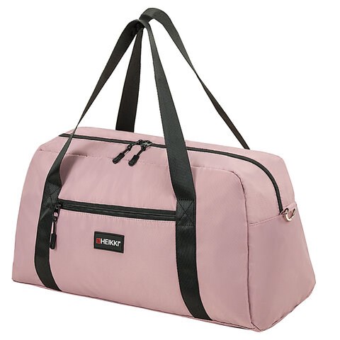 Сумка спортивная HEIKKI EFFECT (ХЕЙКИ), металлическая фурнитура, пыльная роза, 26x48x21 см, 272624 272624