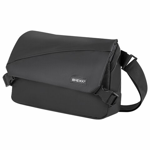 Сумка на плечо большая HEIKKI STREAM (ХЕЙКИ), карман-антивор, А5, черная, 22х31х8 см, 272640 272640