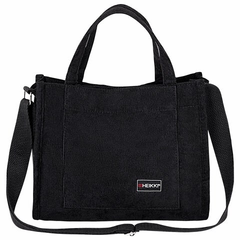 Сумка шоппер HEIKKI MINI (ХЕЙКИ), вельвет, 25х20 см, черный, 272439 272439