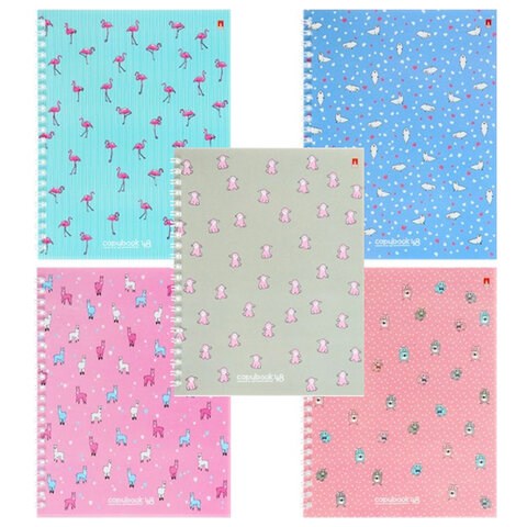 Тетрадь А5 48 л. АЛЬТ гребень, клетка, глянцевая ламинация, "АССОРТИ" (5 видов), 7-48-13, 7-48-136 403754