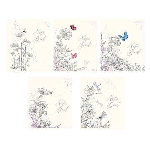 Тетрадь А5 48 л. ПЗБМ скоба, клетка, Soft-Touch, фольга, "Белая ночь" (микс в спайке), 23812 405403