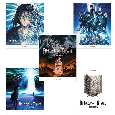 Тетрадь А5, 48 л., HATBER скоба, клетка, обложка картон, Атака Титанов 2 (микс в спайке), 48Т5В1 404847