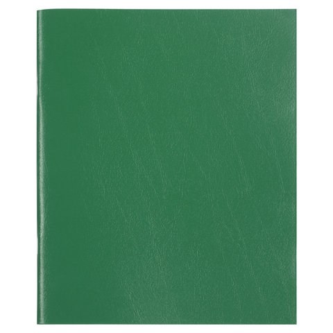 Тетрадь бумвинил, А5, 48 л., скоба, офсет №1, клетка, с полями, STAFF, ЗЕЛЕНЫЙ, 403413 403413