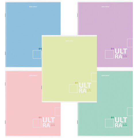 Тетрадь А5, 80 л., BRAUBERG скоба, клетка, обложка картон, "Пастельная" Pastel Tone, 404411 404411