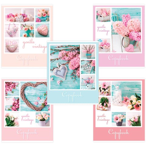 Тетрадь А5, 96 л., BRAUBERG, скоба, клетка, обложка картон, ПАСТЕЛЬ, 403066 403066