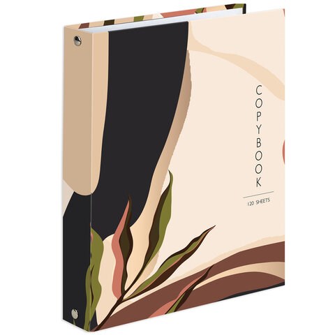 Тетрадь на кольцах А5 (175х215 мм), 120 листов, твердый картон, клетка, BRAUBERG, Vision, 404075 404075