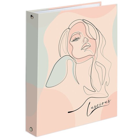 Тетрадь на кольцах А5 (175х215 мм), 120 листов, твердый картон, клетка, BRAUBERG, Девушка, 404076 404076