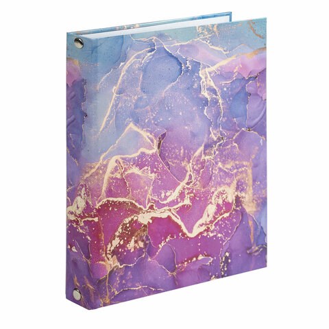 Тетрадь на кольцах А5 (175х215 мм), 120 листов, твердый картон, клетка, с разделителями, BRAUBERG, Marble, 404086 404086