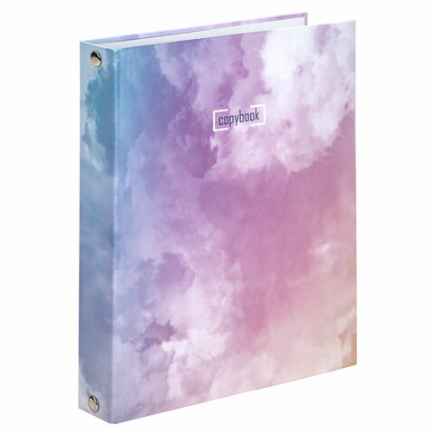 Тетрадь на кольцах А5 (175х215 мм), 240 листов, твердый картон, клетка, BRAUBERG, Cloud, 404094 404094