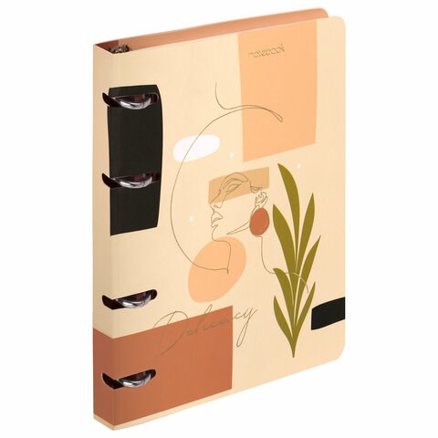 Тетрадь на кольцах А5 160х212 мм, 120 листов, картон, фольга, клетка, BRAUBERG, "Pretty woman", 404736 404736