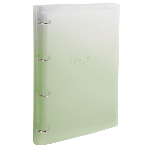 Тетрадь на кольцах БОЛЬШАЯ 305х235 мм А4, 120 л., пластик, с разделителями, BRAUBERG, Зеленый, 404625 404625