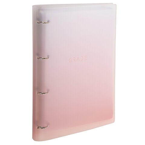 Тетрадь на кольцах БОЛЬШАЯ 305х235 мм А4, 120 л., пластик, с разделителями, BRAUBERG, Красный, 404626 404626