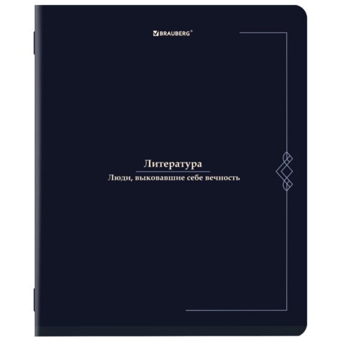 Тетрадь предметная VINTAGE 48 л., SoftTouch, ЛИТЕРАТУРА, линия, подсказ, BRAUBERG, 405156 405156