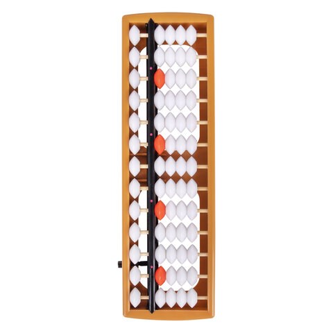 Счеты Абакус (соробан) белые ЮНЛАНДИЯ "Ментальная арифметика", 13 разрядов, кнопка обнуления, 106238 106238