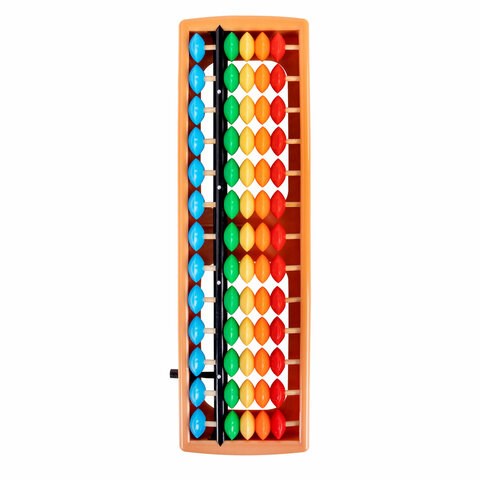 Счеты Абакус (соробан) радужные ЮНЛАНДИЯ "Ментальная арифметика", 13 разрядов кнопка обнуления, 106239 106239