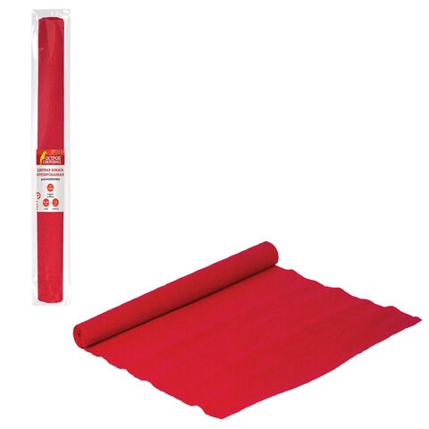 Бумага гофрированная/креповая, 110 г/м2, 50х250 см, красная, ОСТРОВ СОКРОВИЩ, 129148 129148