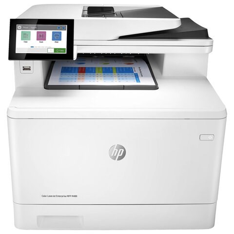 МФУ лазерное ЦВЕТНОЕ HP Color LJ Enterprise M480f "4 в 1", А4, 27 стр./мин., 55000 стр./мес, ДУПЛЕКС, ДАПД, сетевая карта, 3QA55A 354795