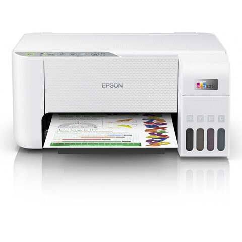 МФУ струйное EPSON L3256 "3 в 1", А4, 33 стр./мин, 5760x1440, Wi-Fi, СНПЧ, белый корпус, C11CJ67524 354845