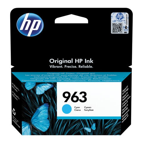 Картридж струйный HP (3JA23AE) для HP OfficeJet Pro 9010/9013/9020/9023, №963 голубой, ресурс 700 страниц 363477