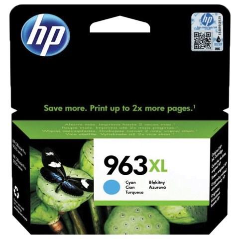Картридж струйный HP (3JA27AE) для HP OfficeJet Pro 9010/9013/9020/9023, №963Xl, голубой, ресурс 1600 страниц 363481