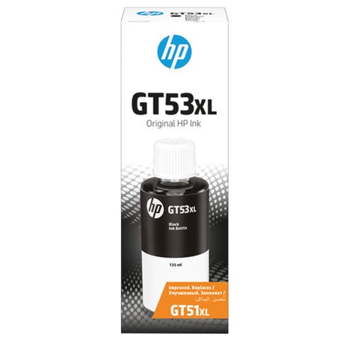 Чернила HP GT53XL (1VV21AE) для InkTank 315/410/415, SmartTank 500/515/615, черные, ресурс 6000 страниц, оригинальные 363329