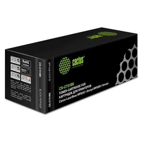 Картридж лазерный CACTUS (CS-C731BK) для CANON LBP7100/7110/MF8230/8280, черный, ресурс 1400 стр. 362722