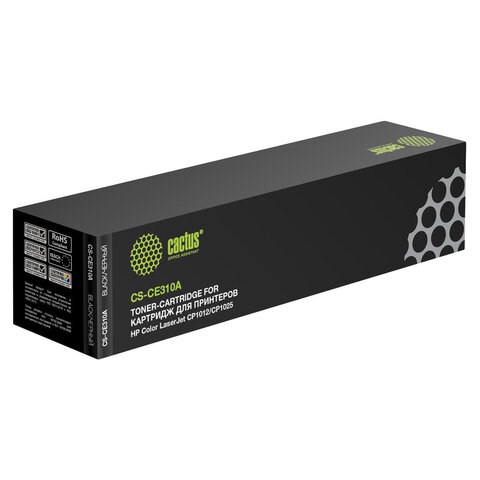 Картридж лазерный CACTUS (CS-CE310A) для HP ColorLaserJet CP1025/CP1025NW, черный, ресурс 1200 страниц 362066