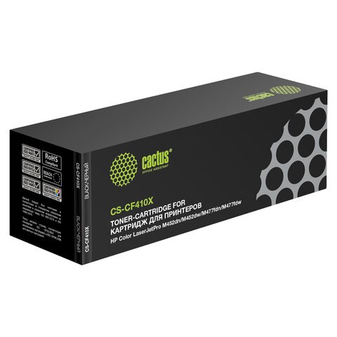 Картридж лазерный CACTUS (CS-CF410X) для HP LaserJet Pro M477fdn/fdw/M452dn/nw, черный, ресурс 6500 стр. 362282