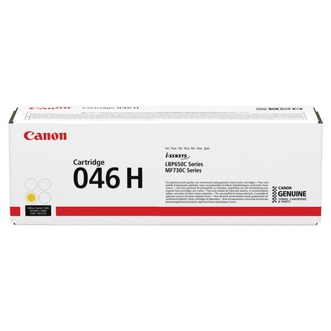 Картридж лазерный CANON (046HY) i-SENSYS LBP653Cdw/654Cx/MF732Cdw/734Cdw, желтый, ресурс 5000 страниц, оригинальный, 1251C002 363235