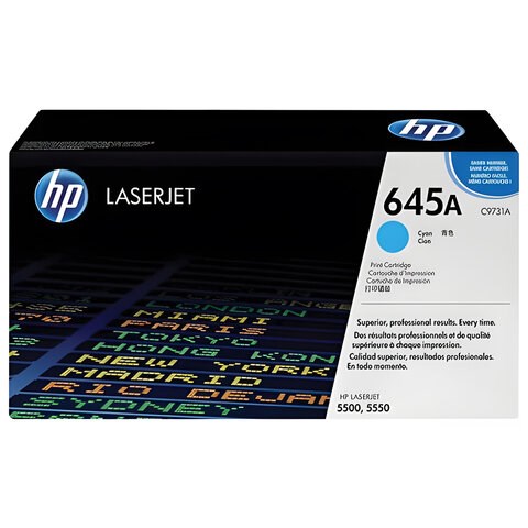 Картридж лазерный HP (C9731A) Color LaserJet 5500/5550, №645A, голубой, оригинальный, ресурс 12000 страниц 361218